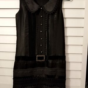 Vintage Anna Sui goth/mod black dress